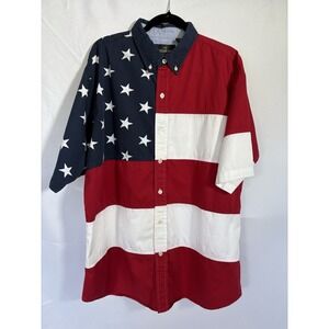Red Head American Flag Shirt Size XL‎